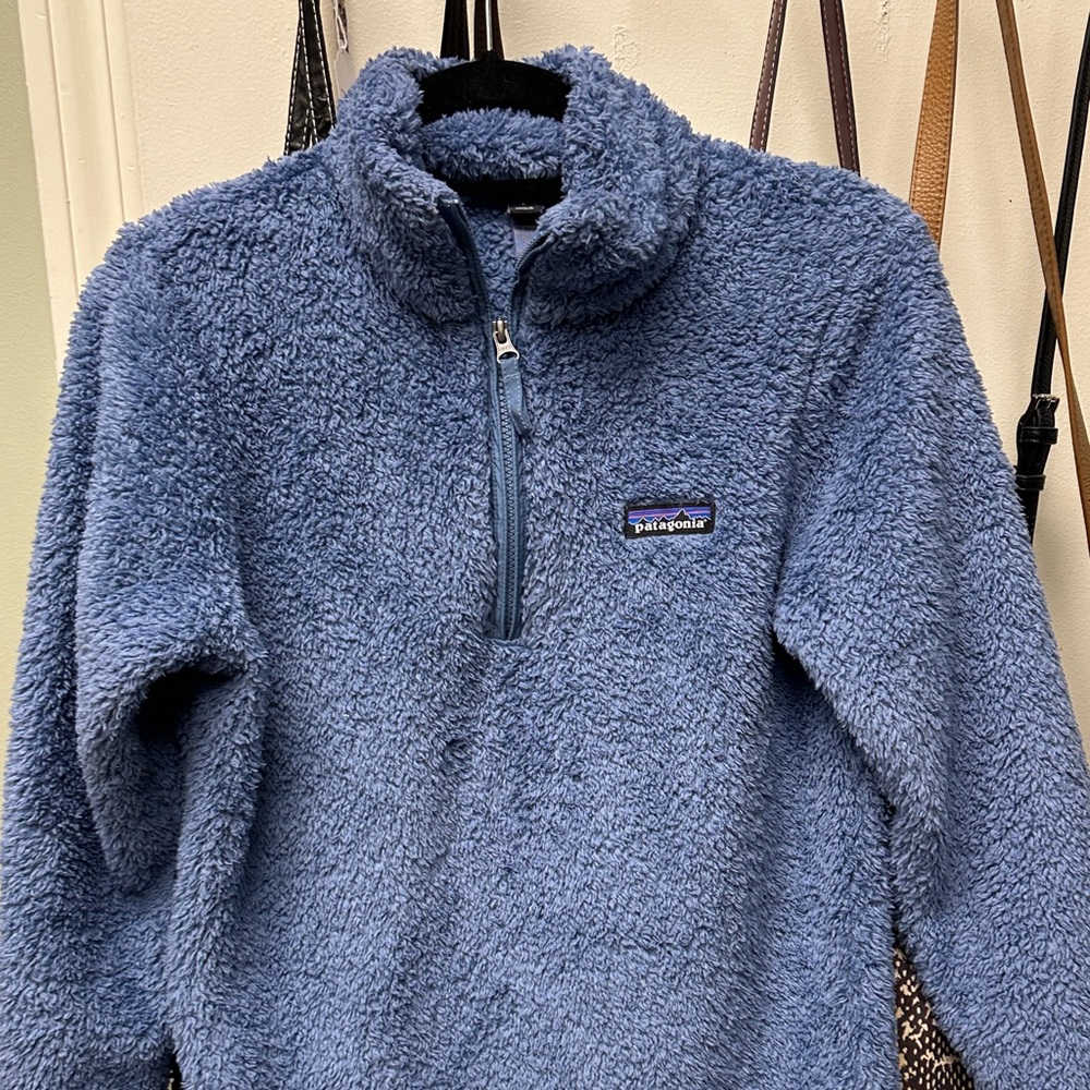 Patagonia Fuzzy Blue Half-Zip Jacket